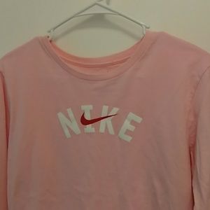 Nike Light Pink Long Sleeve Women's SZ L Tee